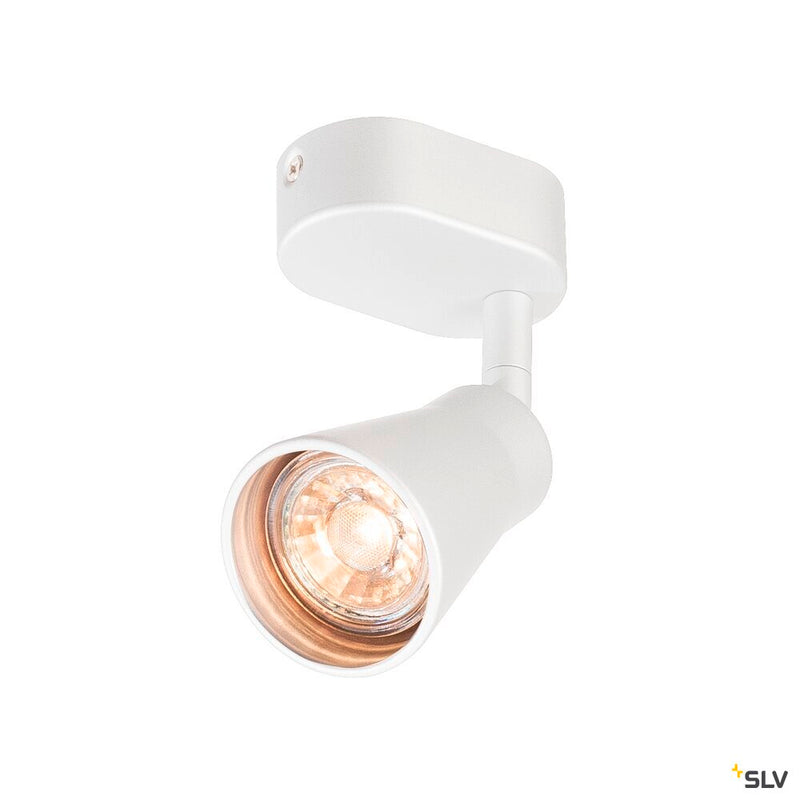 AVO CW Single, Indoor surface-mounted wall and ceiling light, QPAR51, white, max. 50W