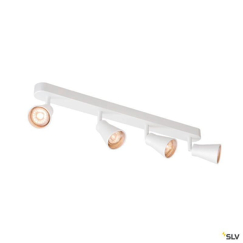 AVO CW Quad, Indoor surface-mounted wall and ceiling light, QPAR51, white, max. 50W