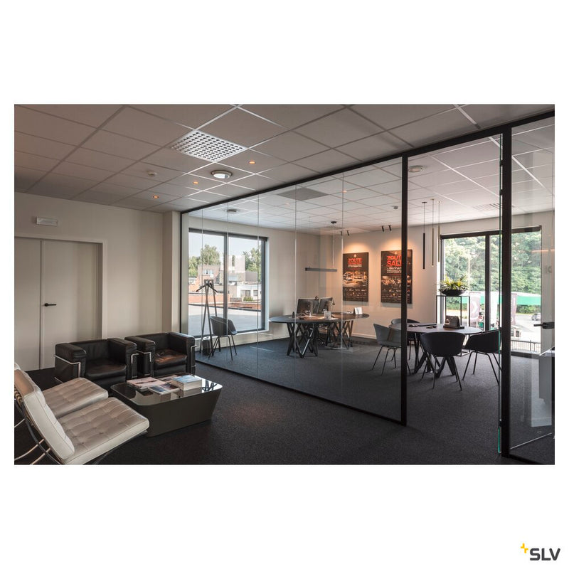 HELIA 30, pendant, LED, 3000K, round, black, flat canopy for recessed installation, 7.5W