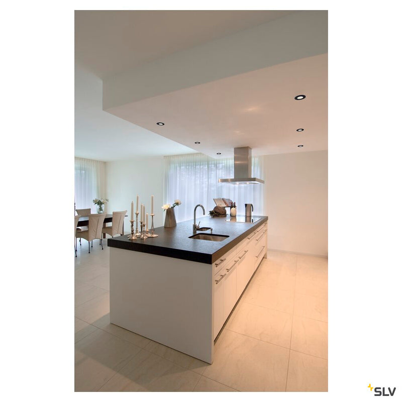 KAMUELA, fire protection recessed ceiling light, LED, 4000K,  black, 38°, dimmable, IP65