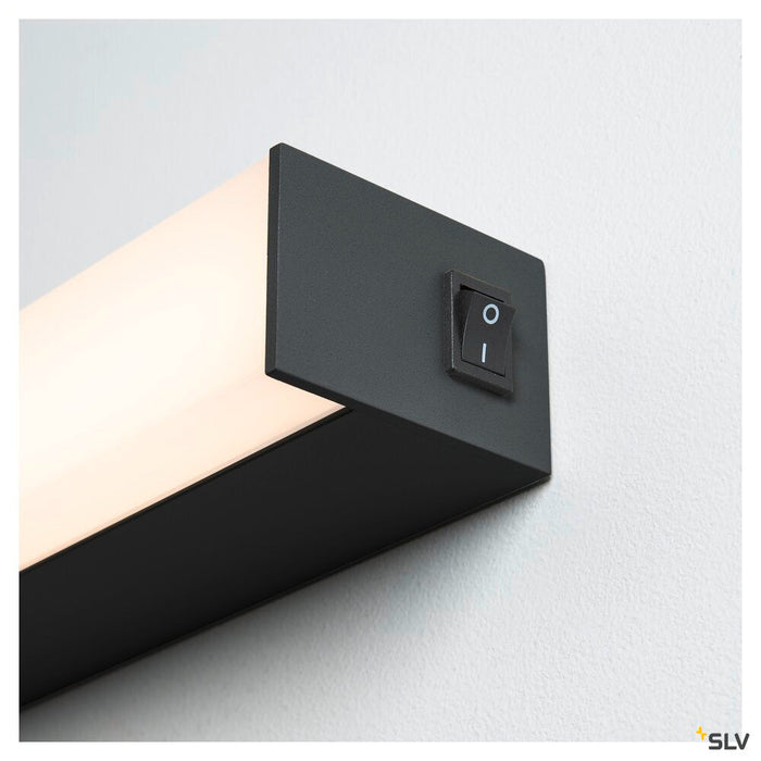 SIGHT LED, wall and ceiling light, with switch, 600mm, black