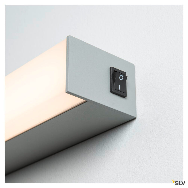 SIGHT LED, wall and ceiling light, with switch, 600mm, silver