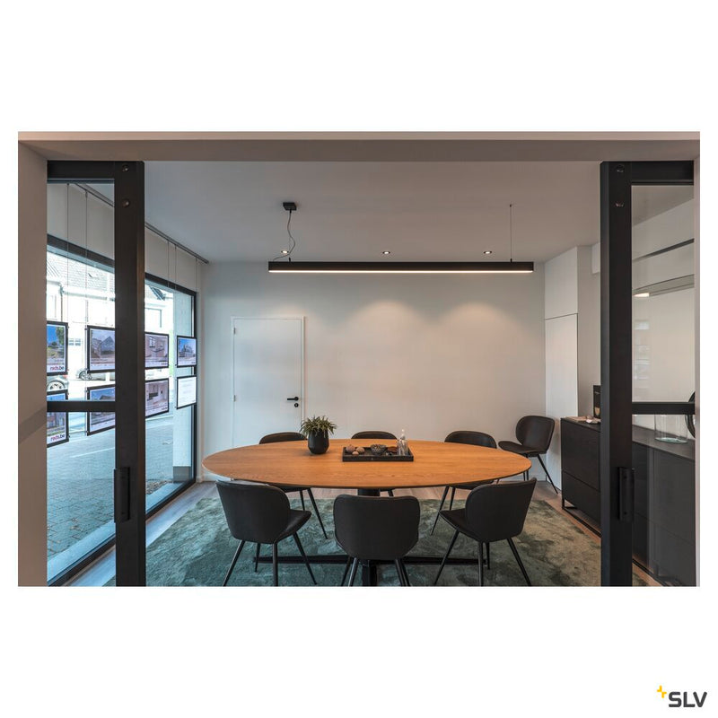 GLENOS, professional pendant, LED, 3000K, black, 2 m, 85W