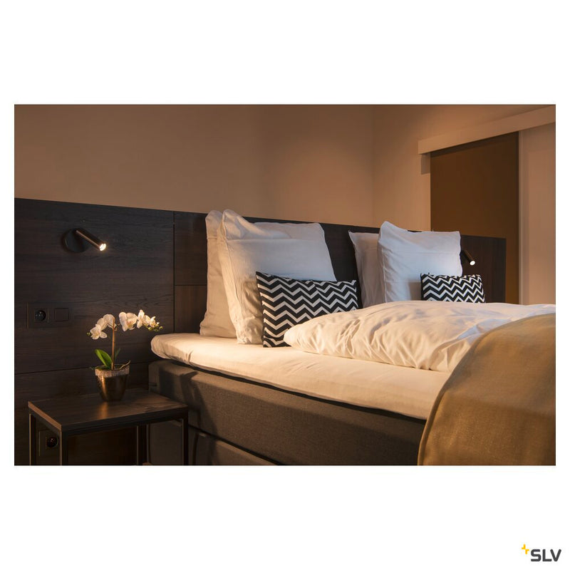 KARPO 30 CW, LED Indoor surface-mounted wall and ceiling light, single black 3000K dimmable