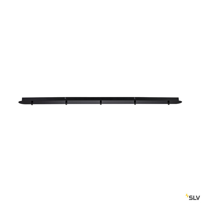 FITU five-way ceiling plate, long, black