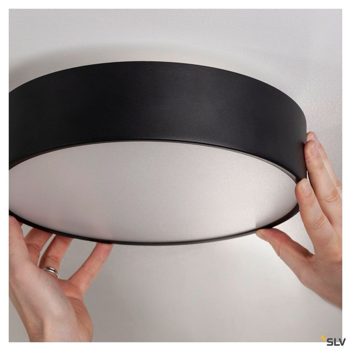 MEDO 30 CW AMBIENT, LED Outdoor surface-mounted wall and ceiling light, TRIAC, black, 3000/4000K