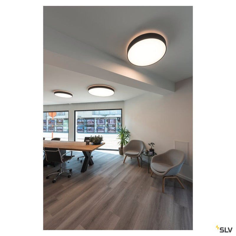 MEDO 90 CL AMBIENT, LED indoor surface-mounted ceiling light, TRIAC, black, 3000/4000K