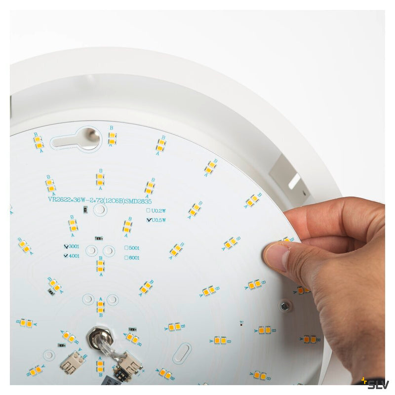 MEDO 30 EL, LED indoor recessed ceiling light, frame version, white, 3000/4000K