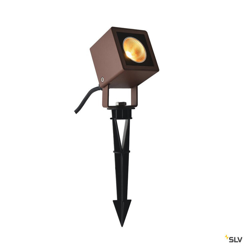 NAUTILUS 10 Spike, LED outdoor ground spike luminaire, rust coloured IP65, 3000K, 45°