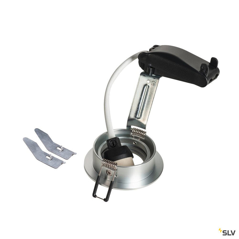 NEW TRIA 68 round, indoor recessed ceiling light, QPAR51 brushed aluminium 50W