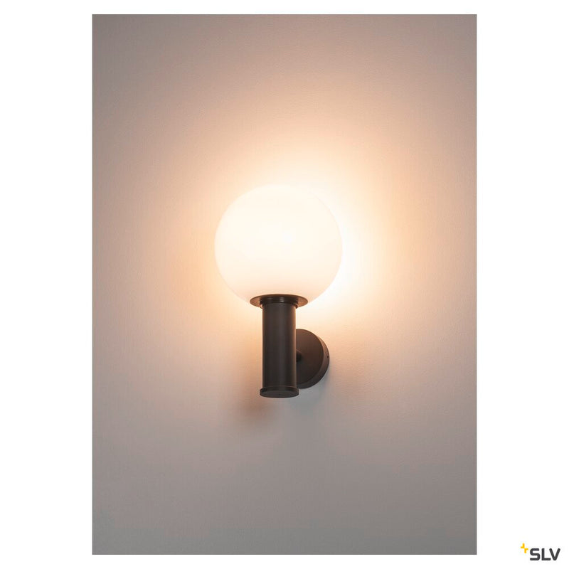 GLOO PURE WL, Outdoor surface-mounted wall light, E27, anthracite, IP44