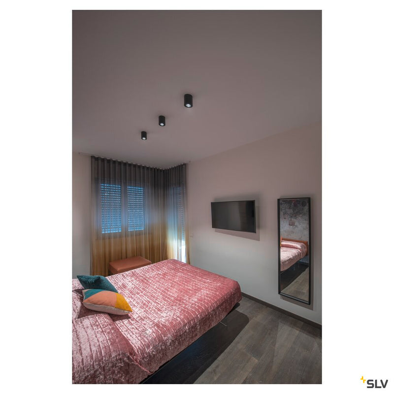 TRILEDO CL, indoor surface-mounted ceiling light, QPAR51, black, max 10W