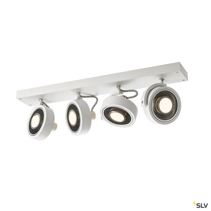 KALU CW, indoor surface-mounted wall and ceiling light, quad, QPAR111 white 4x75W