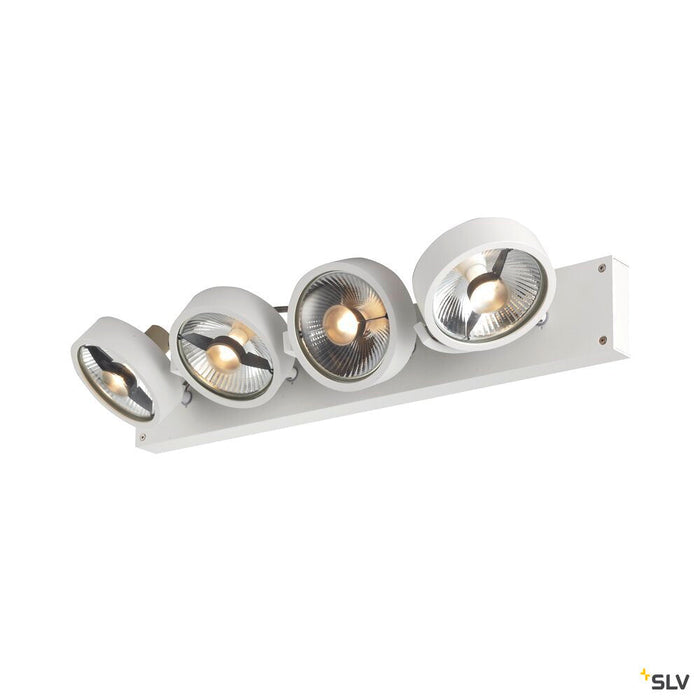 KALU CW, indoor surface-mounted wall and ceiling light, quad, QPAR111 white 4x75W