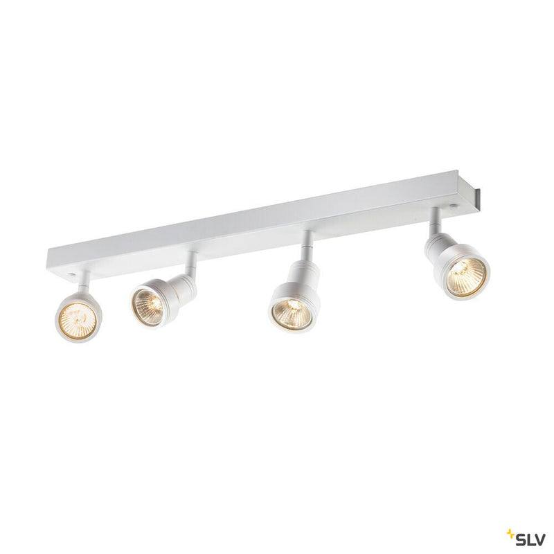 PURI CW, Indoor surface-mounted wall and ceiling light, quad, QPAR51, white, 4x50W