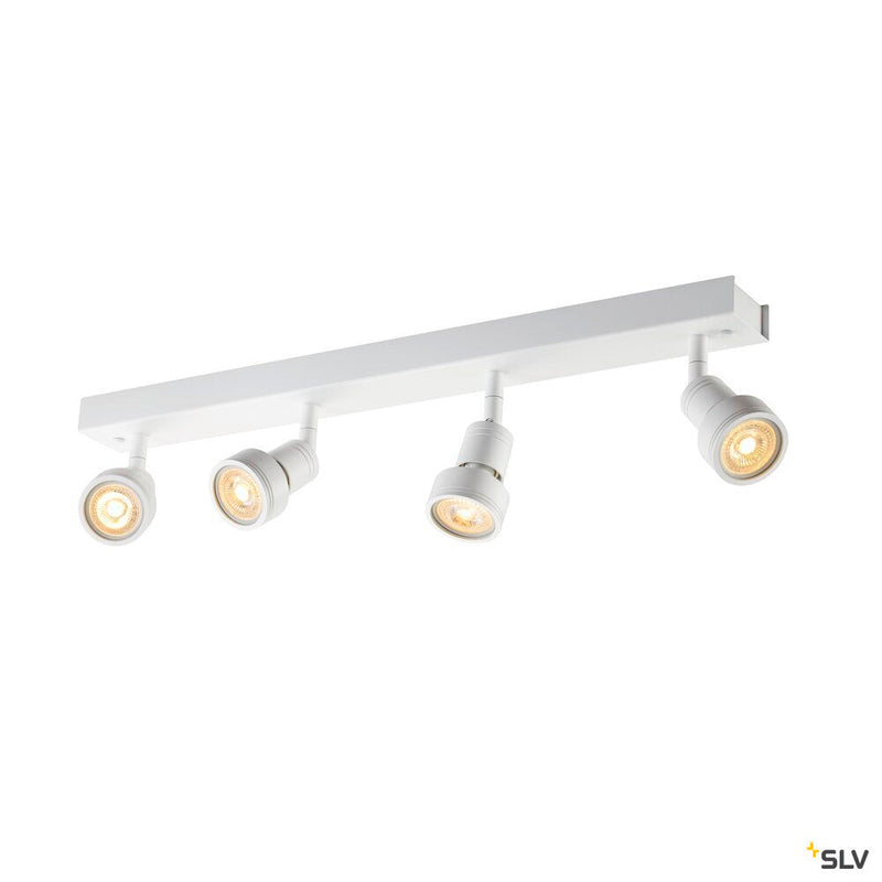 PURI CW, Indoor surface-mounted wall and ceiling light, quad, QPAR51, white, 4x50W