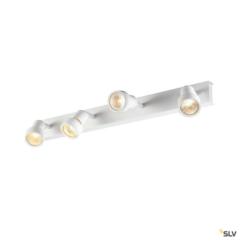 PURI CW, Indoor surface-mounted wall and ceiling light, quad, QPAR51, white, 4x50W