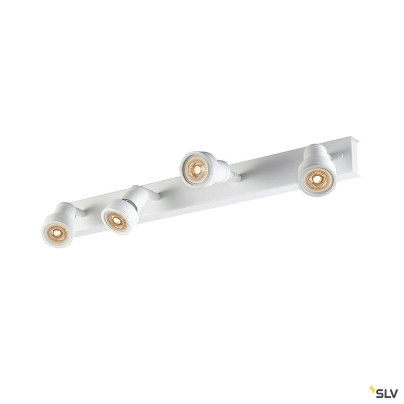 PURI CW, Indoor surface-mounted wall and ceiling light, quad, QPAR51, white, 4x50W