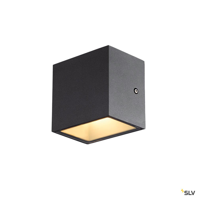 SITRA CUBE WL, LED outdoor surface-mounted wall and ceiling light, anthracite, IP44, 3000K, 10W