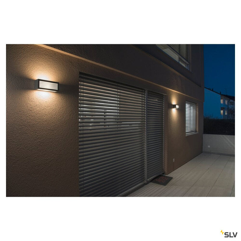 BOX_L, LED outdoor surface-mounted wall and ceiling light, anthracite, IP44, 3000K, 19W
