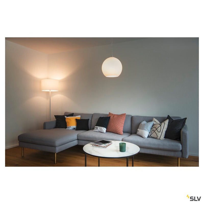 FENDA, lamp shade, round, white, Ø/H 45.5/28 cm