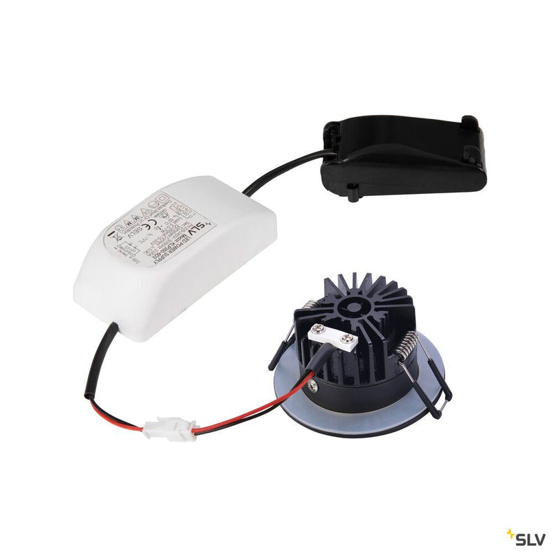 PATTA-I, LED outdoor recessed ceiling light, round DL IP65 black 1800-3000K