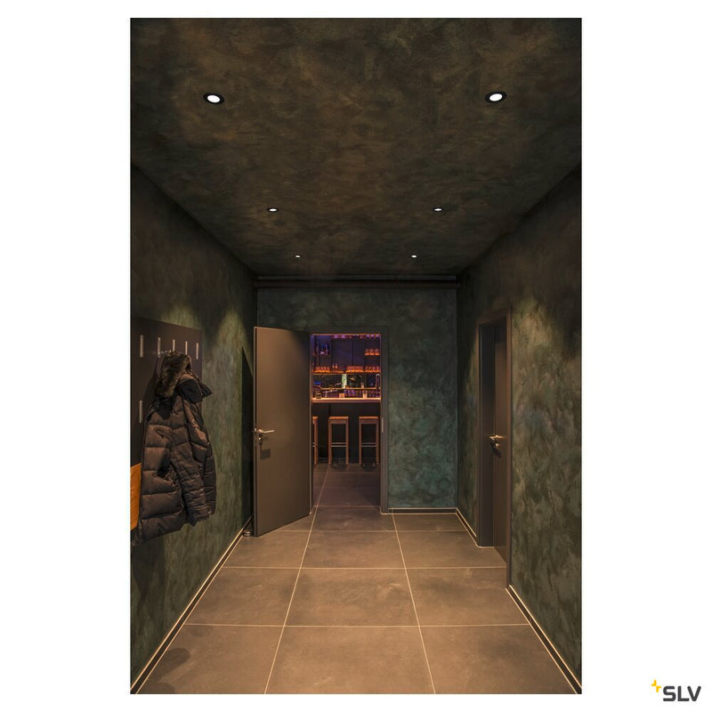 PATTA-I, LED outdoor recessed ceiling light, round DL IP65 black 1800-3000K