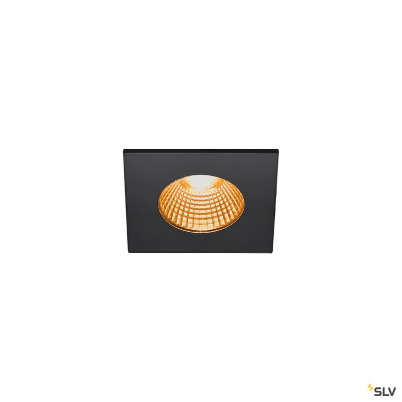 PATTA-I, LED outdoor recessed ceiling light, angular DL IP65 black 1800-3000K