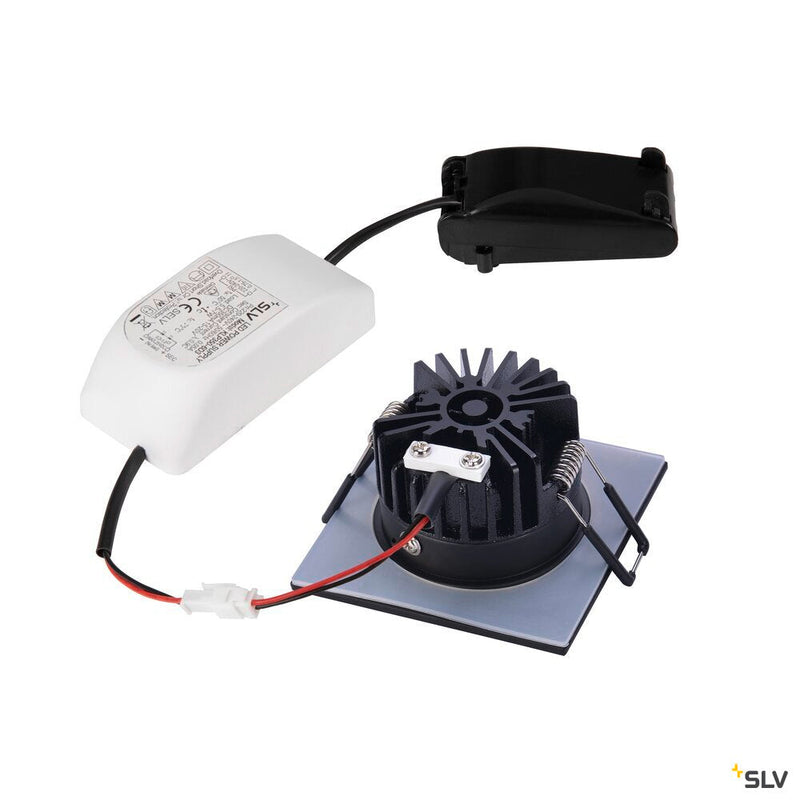 PATTA-I, LED outdoor recessed ceiling light, angular DL IP65 black 1800-3000K