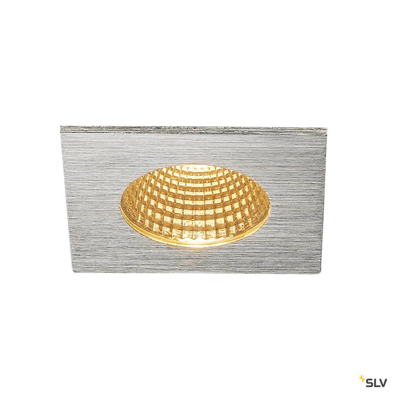 PATTA-I, LED outdoor recessed ceiling light, angular DL IP65 silver 1800-3000K