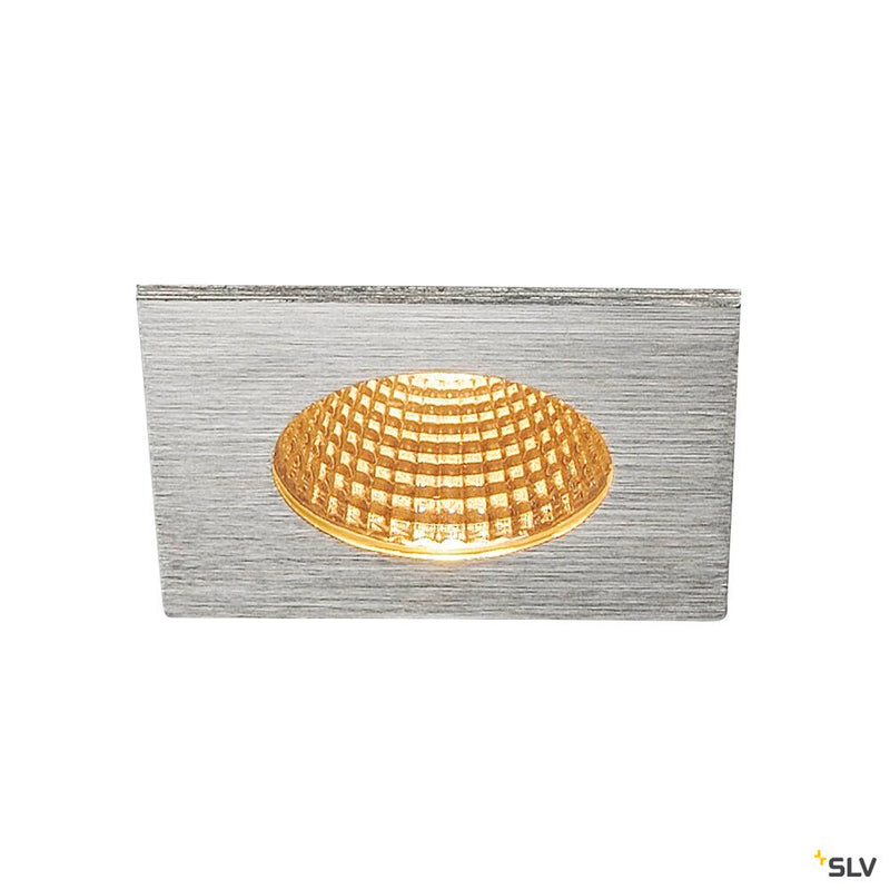 PATTA-I, LED outdoor recessed ceiling light, angular DL IP65 silver 1800-3000K