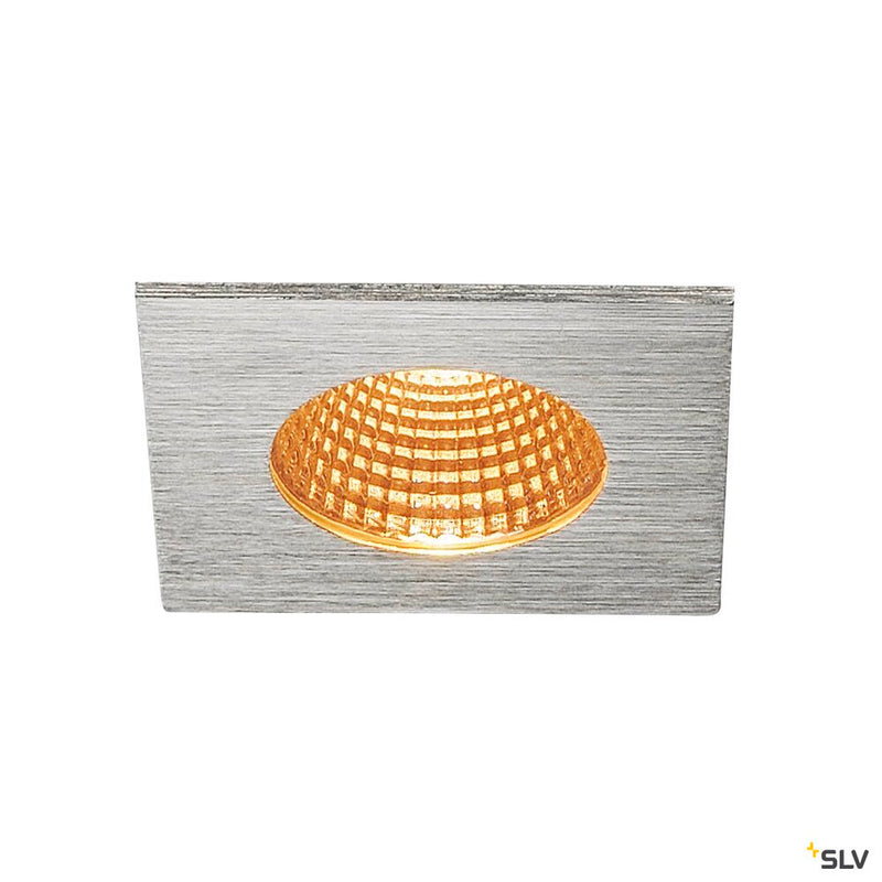 PATTA-I, LED outdoor recessed ceiling light, angular DL IP65 silver 1800-3000K