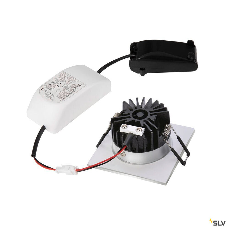 PATTA-I, LED outdoor recessed ceiling light, angular DL IP65 silver 1800-3000K