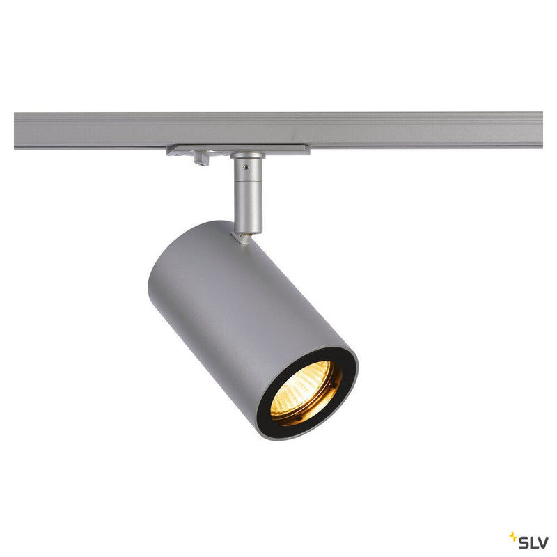 ENOLA_B TRACK SPOT, QPAR51 silver-grey 50W, incl. 1-circuit adapter