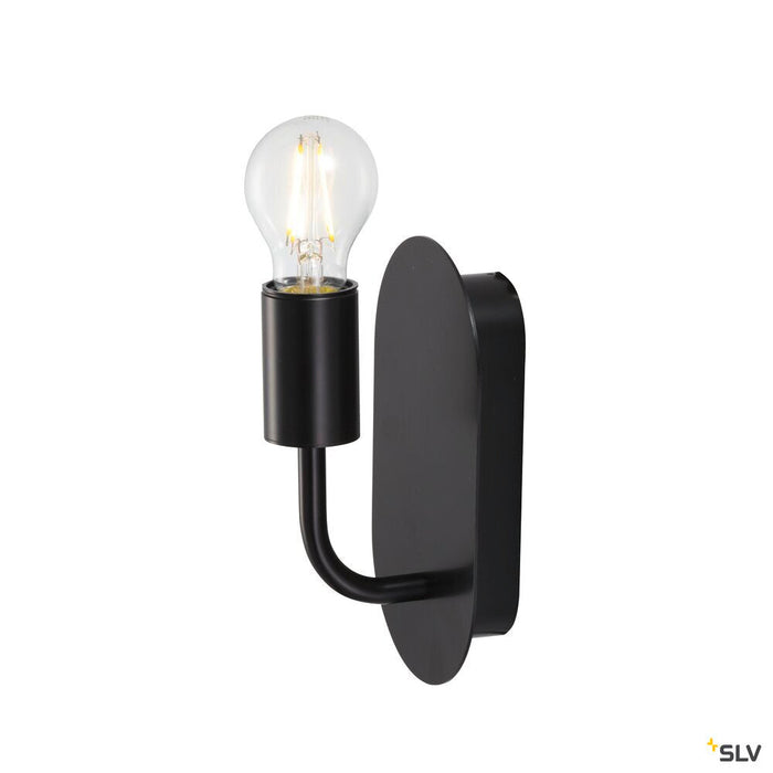 FITU WL, Indoor surface-mounted wall light, E27, black, max. 24W