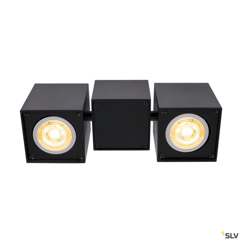 ALTRA DICE CL, Indoor surface-mounted wall and ceiling light, double, QPAR51, black