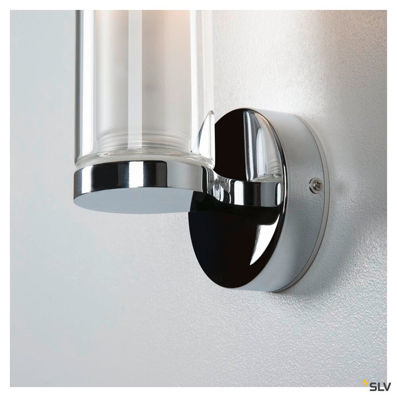 WL 105 wall light, chrome, double glass, 1xE14