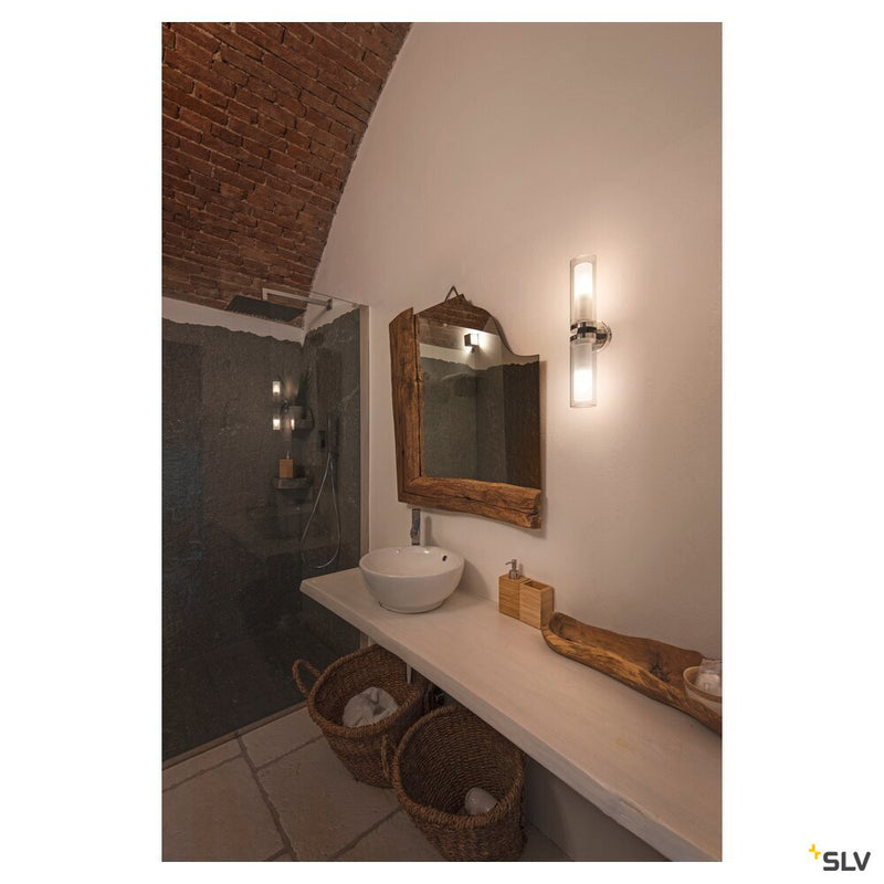 WL 106 wall light, double glass, chrome, 2xE14