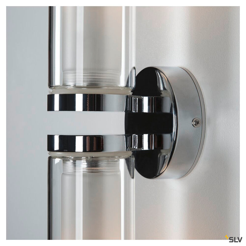 WL 106 wall light, double glass, chrome, 2xE14