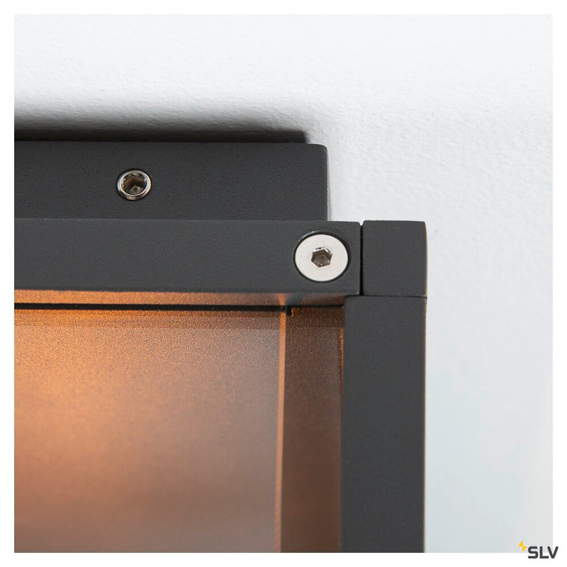 QUADRULO SENSOR WL E27 outdoor surface-mounted wall light, anthracite, including sensor