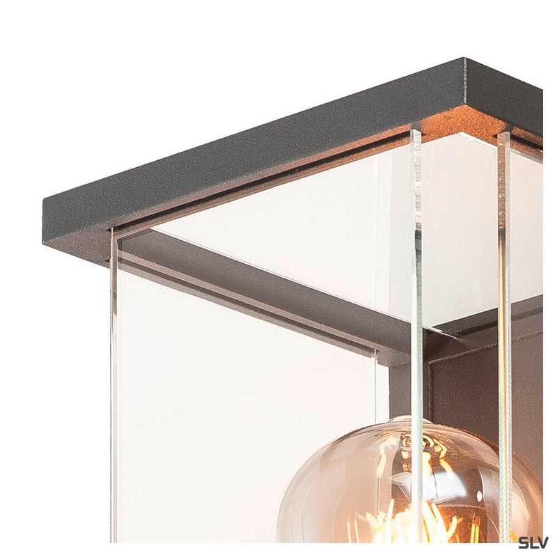 QUADRULO WL E27 outdoor surface-mounted wall light, anthracite