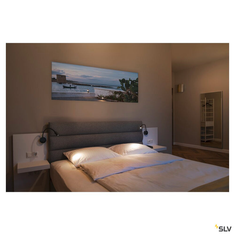 DIO FLEX PLATE LED, LED Indoor surface-mounted wall light, black, 2700K