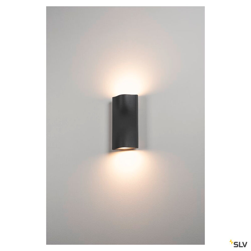 VILUA UP/DOWN WL Outdoor recessed wall light, anthracite, IP54 100°