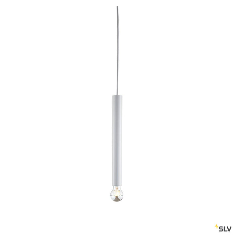 FITU PD E27 indoor pendant, white, 5m cable with open cable end