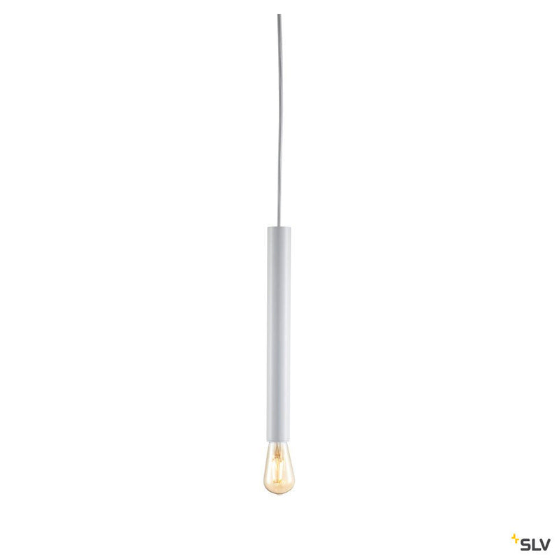 FITU PD E27 indoor pendant, white, 5m cable with open cable end