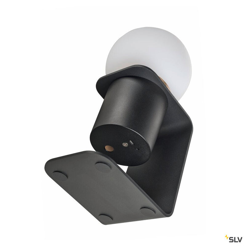 TONILA mobile rechargeable battery powered light, black, dimmable in 3 stages, 2700K