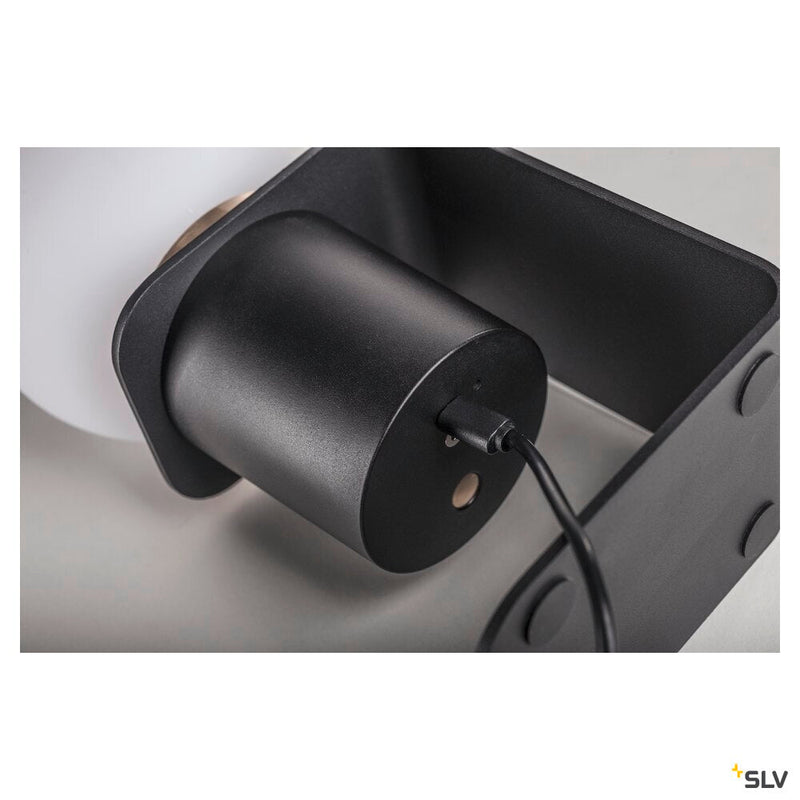 TONILA mobile rechargeable battery powered light, black, dimmable in 3 stages, 2700K