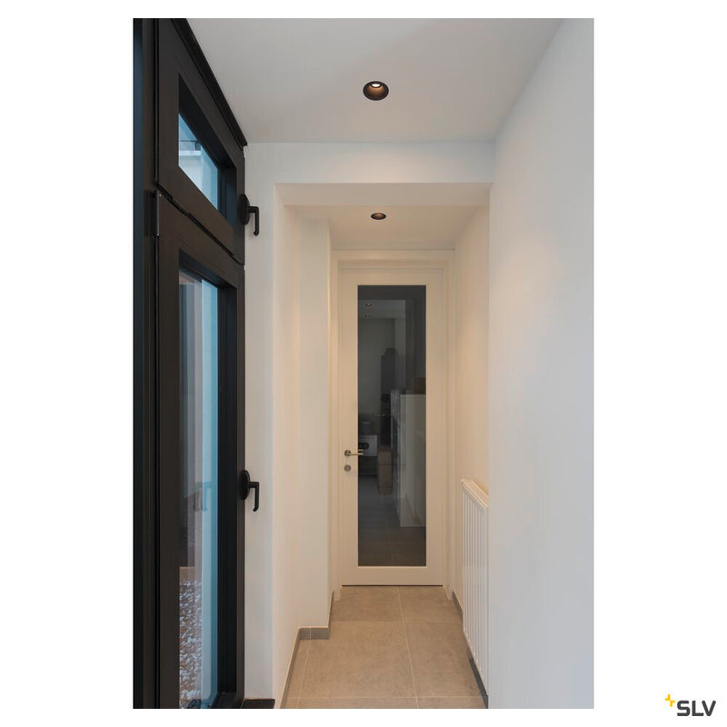 HORN MAGNA LED outdoor recessed ceiling light, black, 3000K, 25°