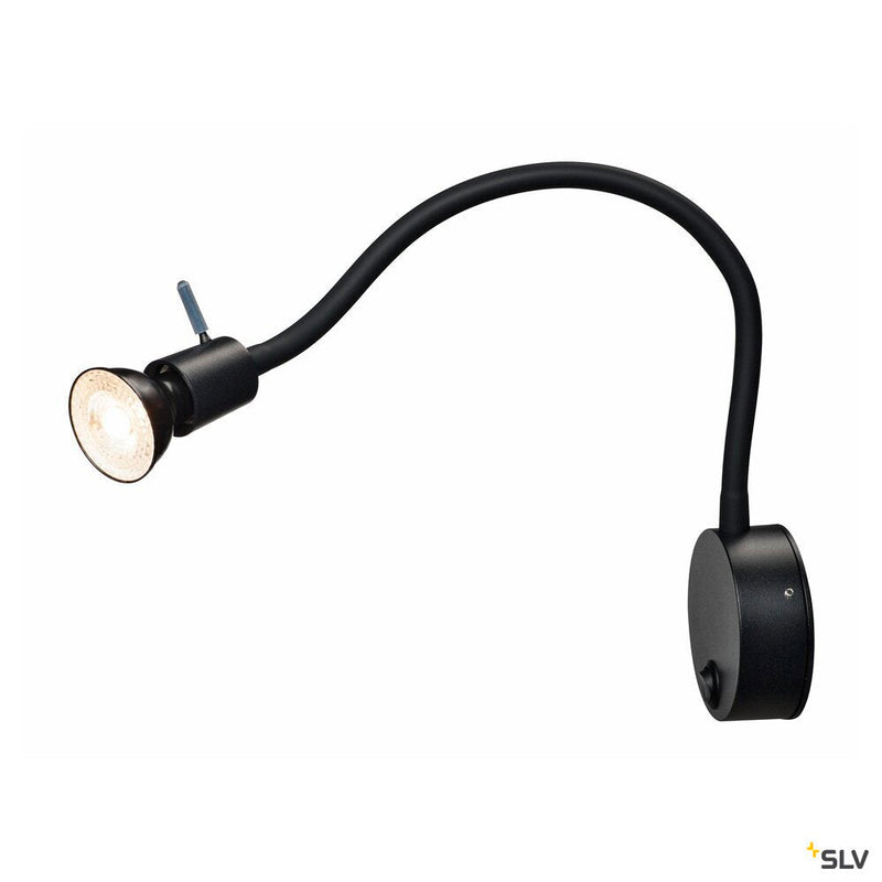 DIO FLEX PLATE QPAR51 WL indoor surface-mounted wall light, black