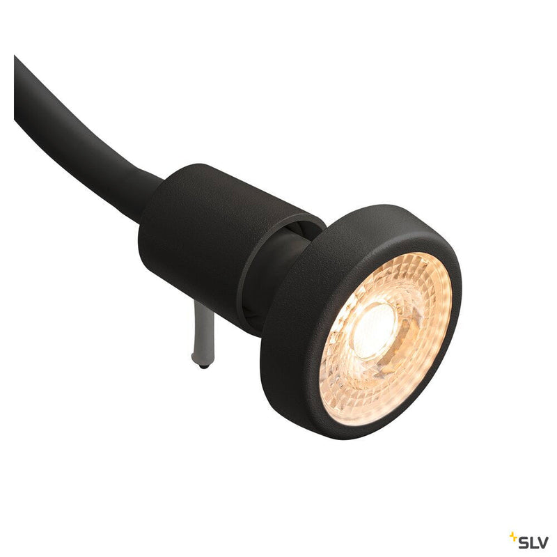 DIO FLEX PLATE QPAR51 WL indoor surface-mounted wall light, black